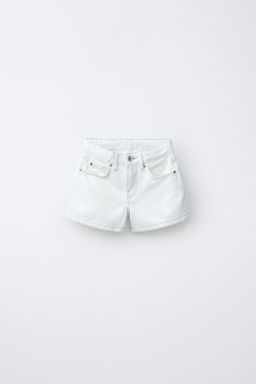 BERMUDA DENIM PARCHES CORAZ?N / Blanco - Zara фото 3