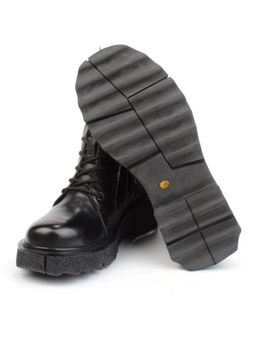 04-YPM5827A BLACK Ботинки зимние женские (натуральная кожа, натуральный мех)