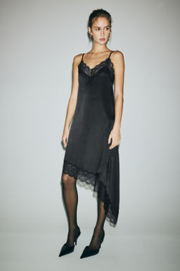 Vestido de tirantes con ribetes de encaje - H&m фото 6