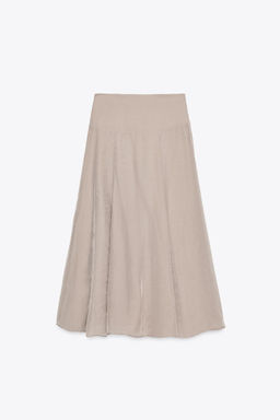 DOUBLE LAYER MIDI SKIRT - Zara фото 7