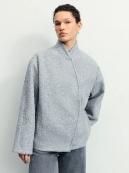 Куртка оверсайз из пальтовой ткани / Zarina  фото 5