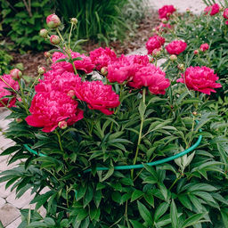 Кустодержатель, d=30 см, h=80 см, ножка d=0.3 см, металл, набор 2 шт., зелёный, Greengo