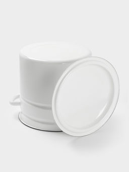 Кастрюля эмалированная, 12 л, с крышкой, белая - Simaland фото 3