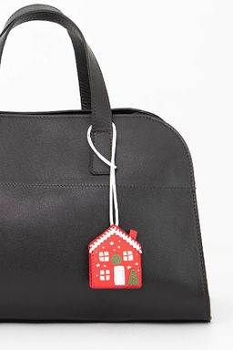 Брелок кожаный Домик рождественский ДС-600.8