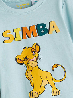 Bisiklet Yaka Simba Bask?l? Erkek ?ocuk Pijama Tak?m?