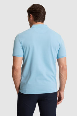 Erkek Mavi Regular Fit Polo Yaka Basic Ti__rt