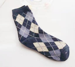 Носки р.37-44 Ромбики с Ворсом Синие