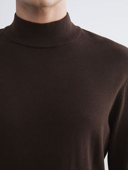 Yar?m Bal?k?? Yaka Erkek Triko Kazak