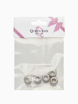 Цена за 5 шт. Шарм бусина «Шамбала» монпансье, для творчества, белые