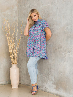 Туника 1023 цветочный принт