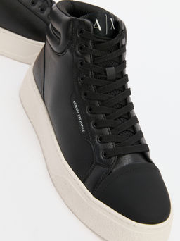 Мужские высокие кеды ARMANI EXCHANGE Артикул 4079355, черный  фото 6