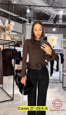 Лонгслив женский однотонный - Bruno фото 2