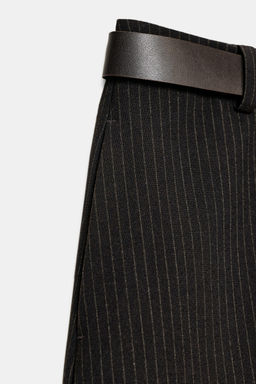 PINSTRIPE SKORT WITH BELT - Zara фото 6
