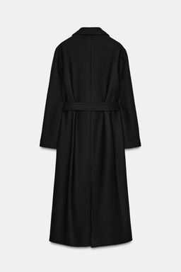 LONG WOOL COAT WITH BELT - Zara фото 10