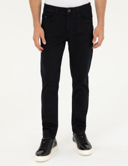 Koyu Lacivert Slim Fit Pamuklu Jean Pantolon