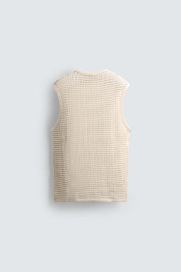 CROCHET TEXTURED T-SHIRT - Zara фото 8