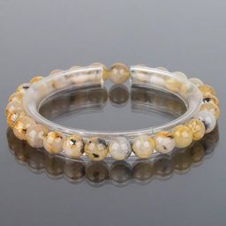 Браслет из Рутилового кварца с включением Титана 18 см