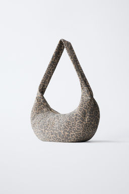 BOLSO SHOULDER ANIMAL PRINT / Negro - Zara фото 2