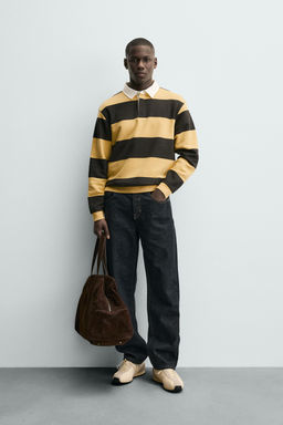 RUGBY SHIRT WITH CONTRAST COLLAR - Zara фото 9