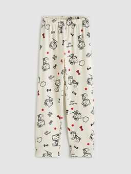 G?mlek Yaka Hello Kitty Bask?l? K?z ?ocuk Pijama Tak?m