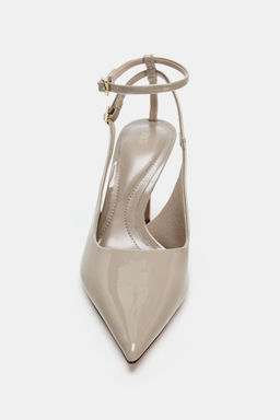 FAUX-PATENT HIGH-HEEL SLINGBACK SHOES - Zara фото 5