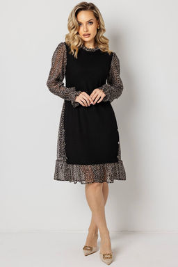 Платье женское 6165/06/Черный, коричневый - Rise фото 2