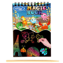 Цена за 2 шт. Гравюра-блокнот детская «Морские обитатели», 10 листов, штихель