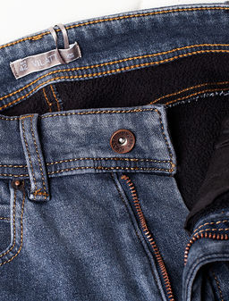 VILATTE / Джинсы mom-fit на ФЛИСЕ с эластаном  фото 8