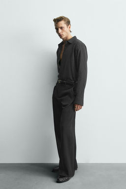 LIMITED EDITION SHINY STRIPED FLOWING SHIRT - Zara фото 4