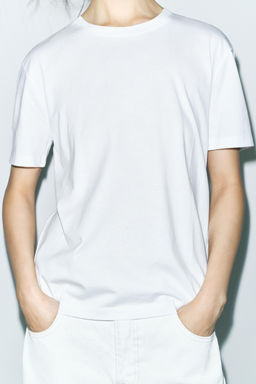 BASIC COTTON T-SHIRT - Zara фото 23