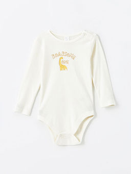 Uzun Kollu Bask?l? Erkek Bebek ??t??tl? Body ve Pantolon 2li Tak?m - Waikiki фото 2