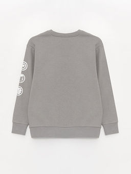 Bisiklet Yaka Marvel Bask?l? Uzun Kollu Erkek ?ocuk Sweatshirt - Waikiki фото 2