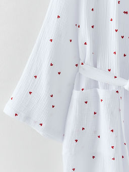 Халат женский белый с принтом в сердечко - Mark formelle фото 6