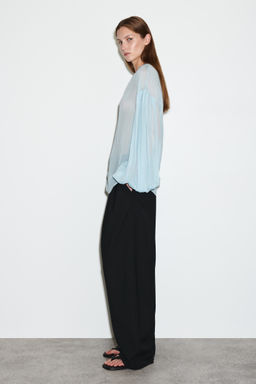 BLUSA TRANSPARENTE CON MANGAS GLOBO - H&m фото 5