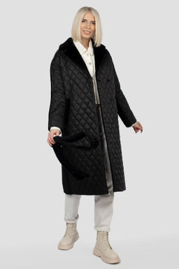 Пальто женское демисезонное (пояс) - El podio фото 5