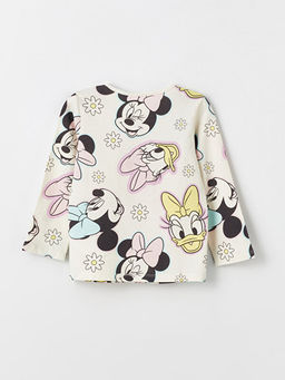 Bisiklet Yaka Uzun Kollu Minnie Mouse Bask?l? K?z Bebek Pijama Tak?m? - Waikiki фото 3