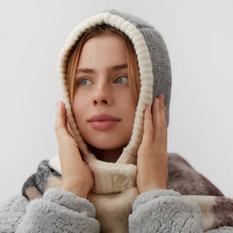 Чепчик женский MINAKU, размер 56-58, цвет серый, молочный