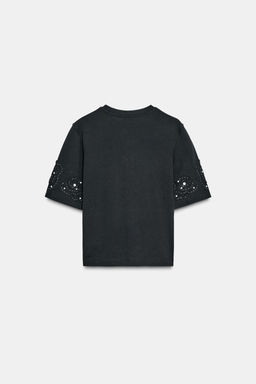 EMBROIDERED BEADED T-SHIRT - Zara фото 7