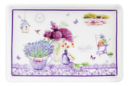 Масленка 13,5*9*6,5 см "Лаванда" NEW BONE CHINA