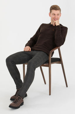 U. S. Polo Assn Мужской вязаный свитер кокосового цвета с круглым вырезом - U.s. polo assn фото 2