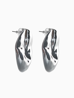 Серьги пластик Кофейное зерно, цвет серебро - Qf фото 2