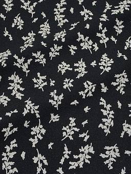 Теплый хлопок Луана цв.черный/кремовый, ш.1.5м, хлопок-100%, 160гр/м.кв