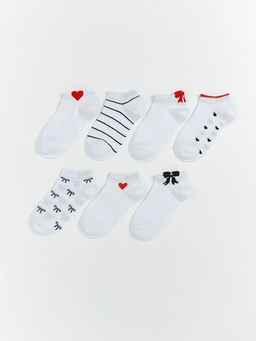 Desenli K?z ?ocuk Patik ?orap 7li