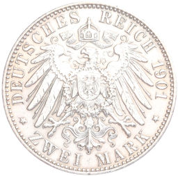 Монета 2 марки 1901 года Германия (Пруссия) 200 лет Пруссии