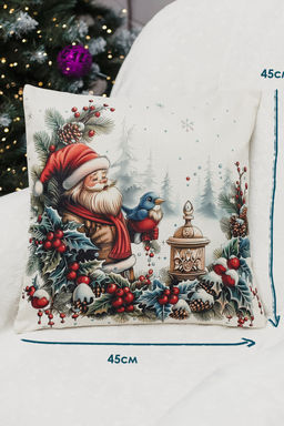 Наволочка декоративная новогодняя 2 шт рогожка