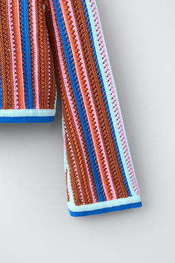 CHAQUETA PUNTO CRUZADA / Multicolor - Zara фото 5
