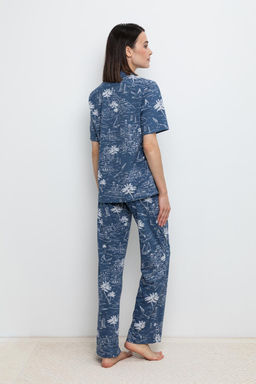 Брюки Very Neat Е 40042 меланж джинсовый  фото 4