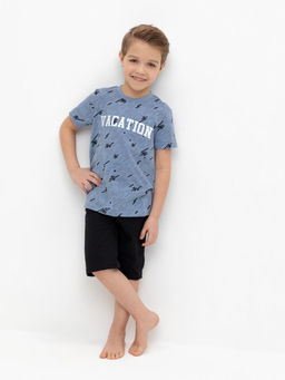 К 1644/быстрее ветра,темный черный пижама для мал