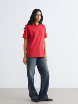 Bisiklet Yaka Kad?n Ti??rt