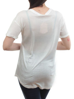 LJ-1015 WHITE Футболка женская (65% хлопок, 30% полиэстер, 5% эластан)
